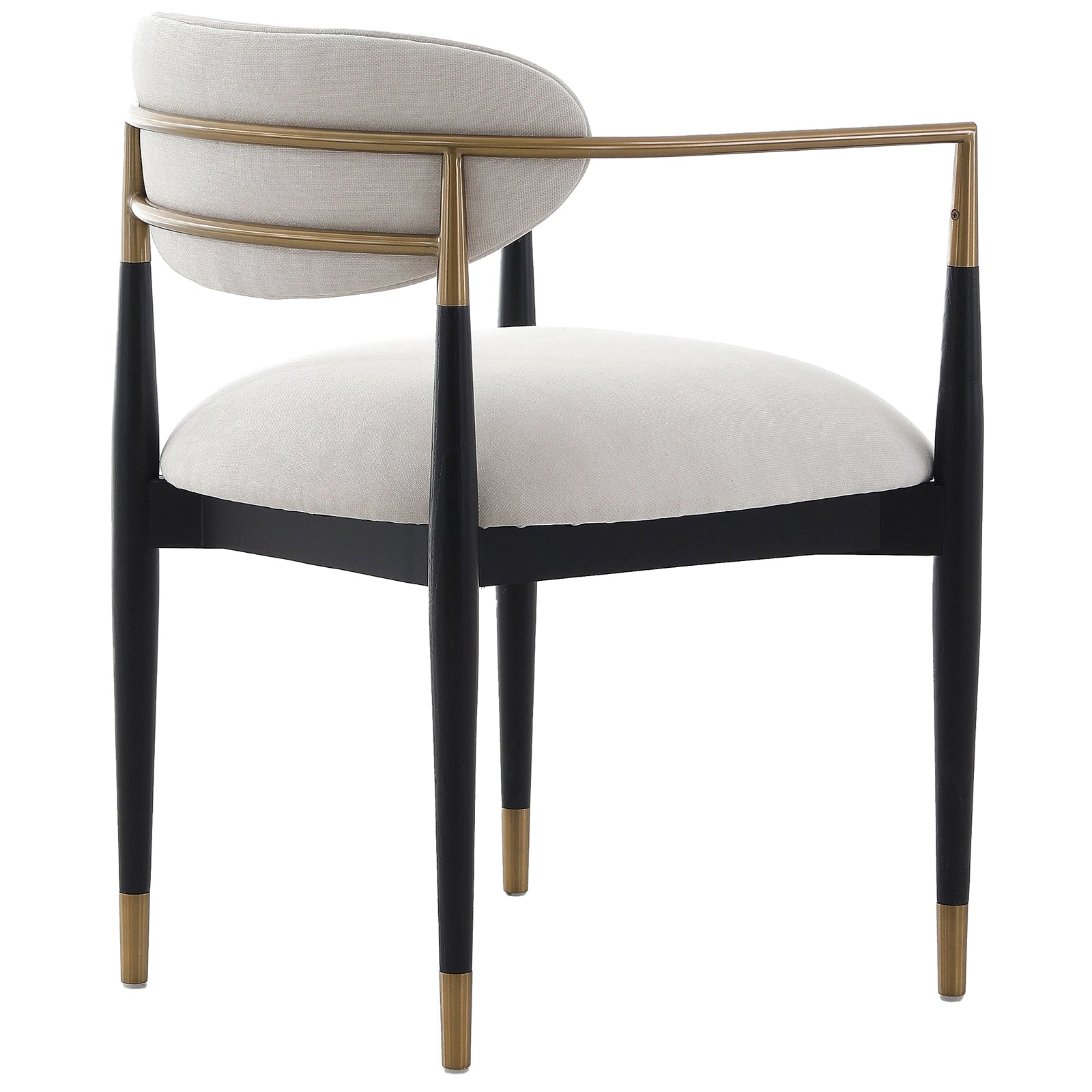 Soho Dining Chair in Ebony and Brass Finish by Keiichi