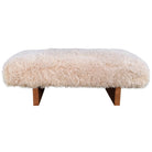 Pebworth Bench in Faux Mongolian Fur by Keiichi