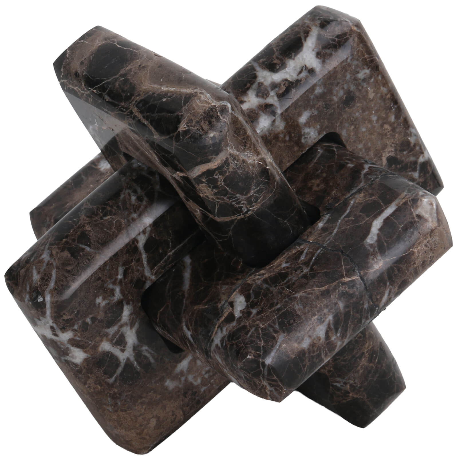 Loop Sculpture in Coffee Marble - Large by Keiichi