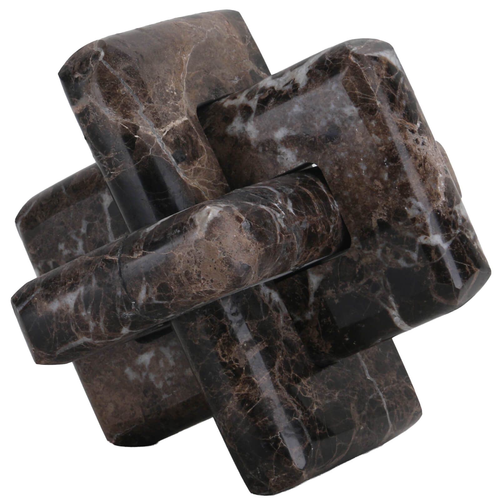 Loop Sculpture in Coffee Marble - Large by Keiichi