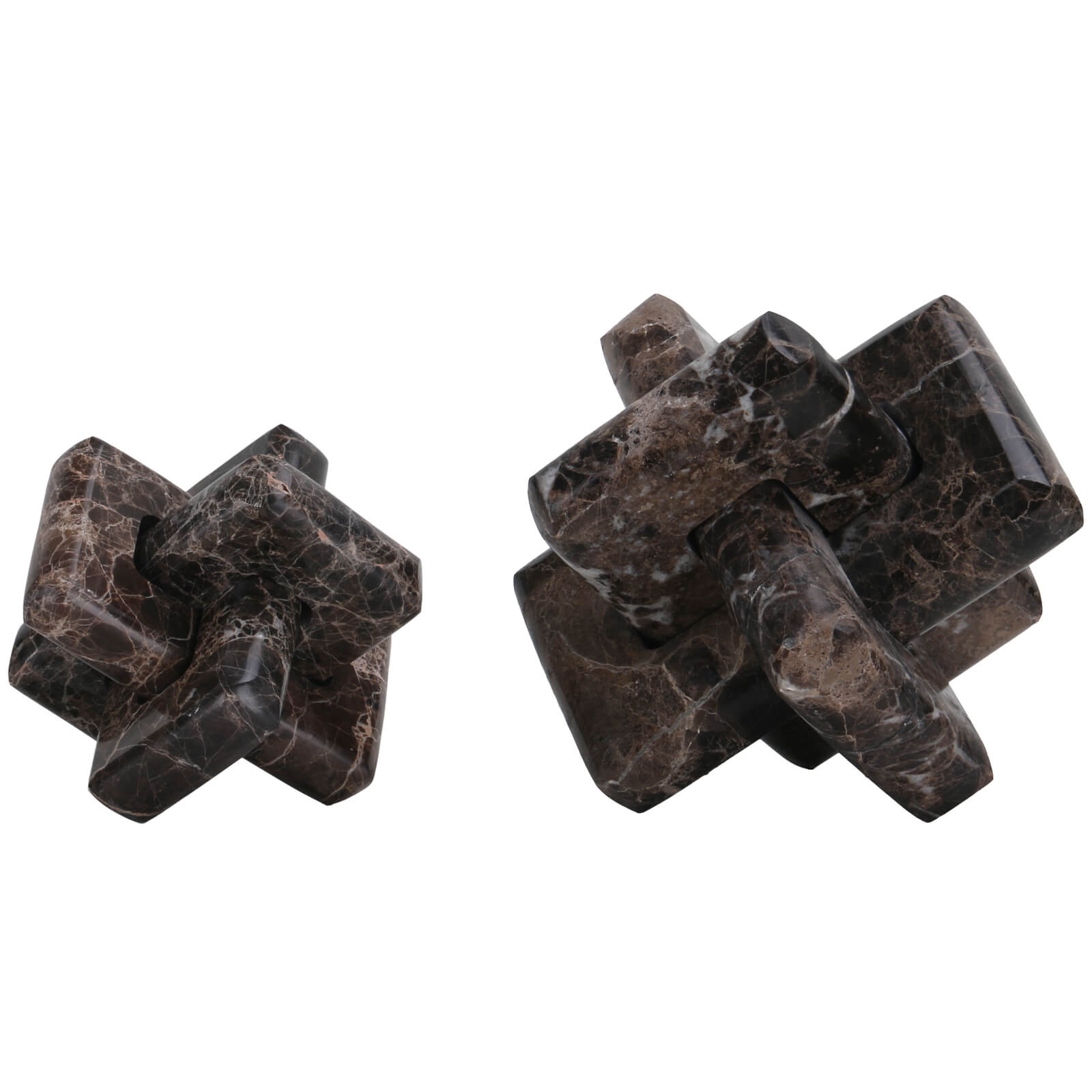 Loop Sculpture in Coffee Marble - Small by Keiichi