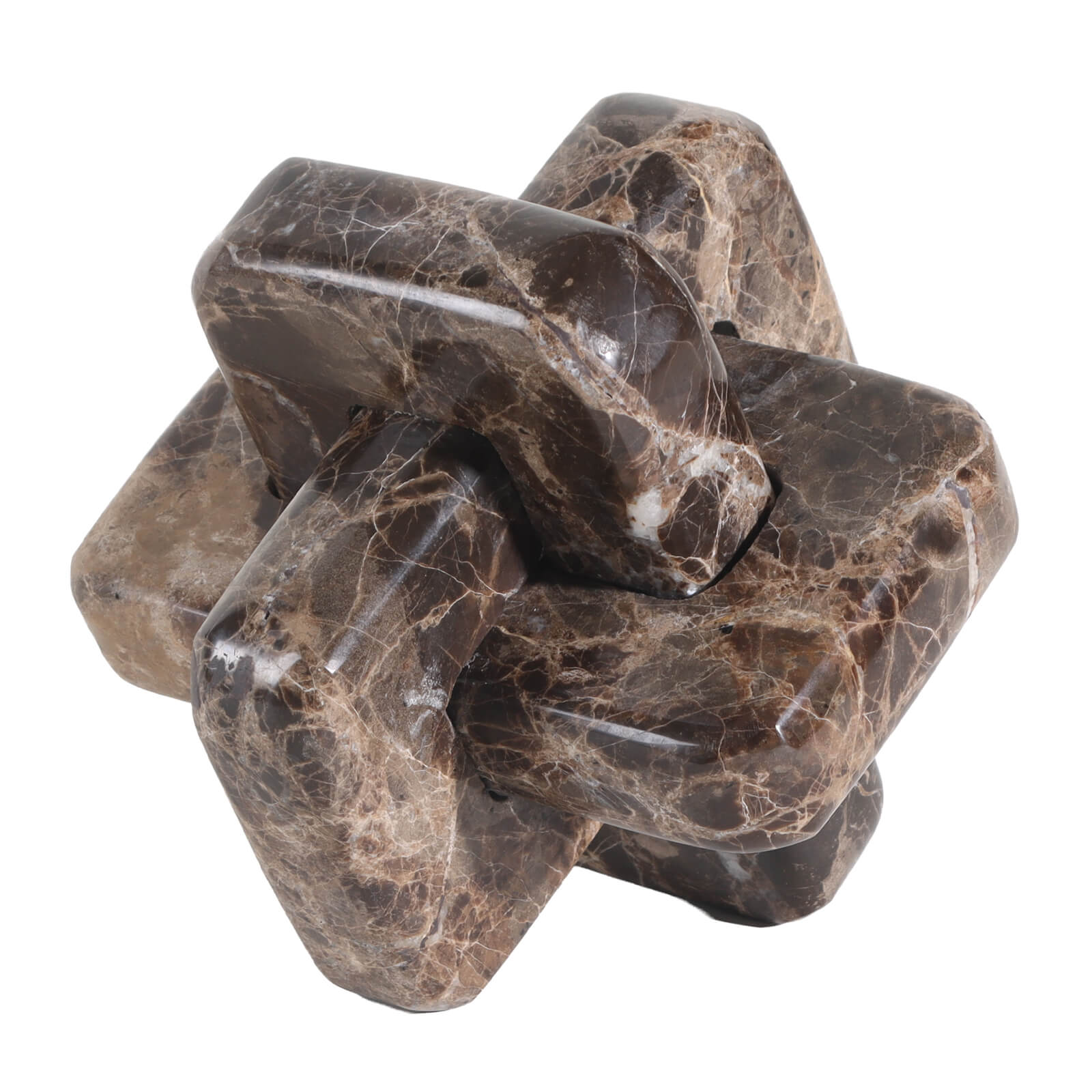 Loop Sculpture in Coffee Marble - Small by Keiichi