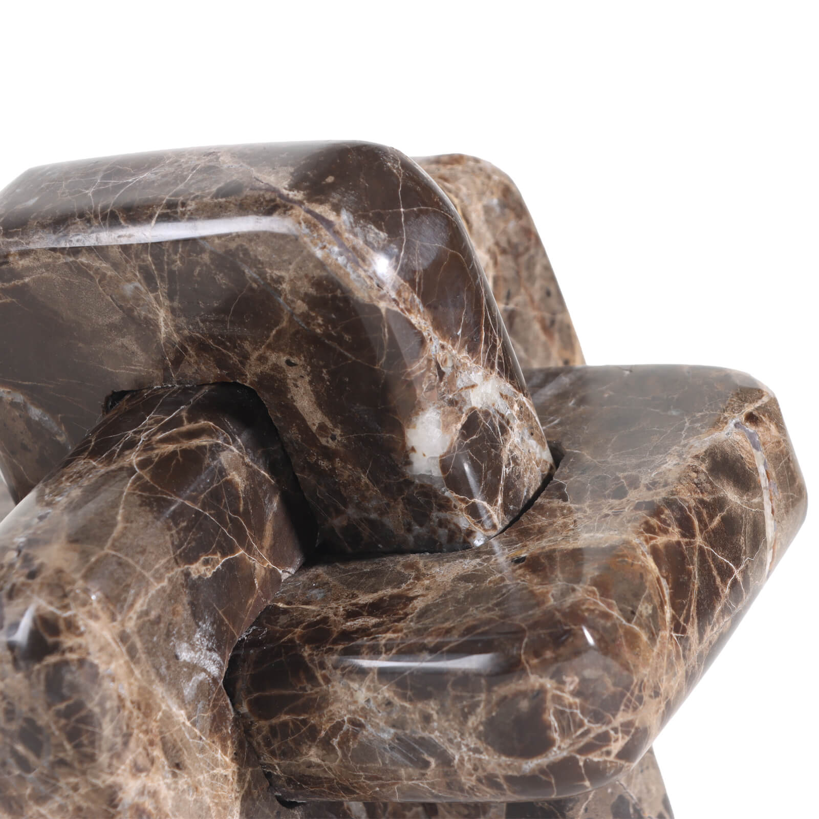 Loop Sculpture in Coffee Marble - Small by Keiichi