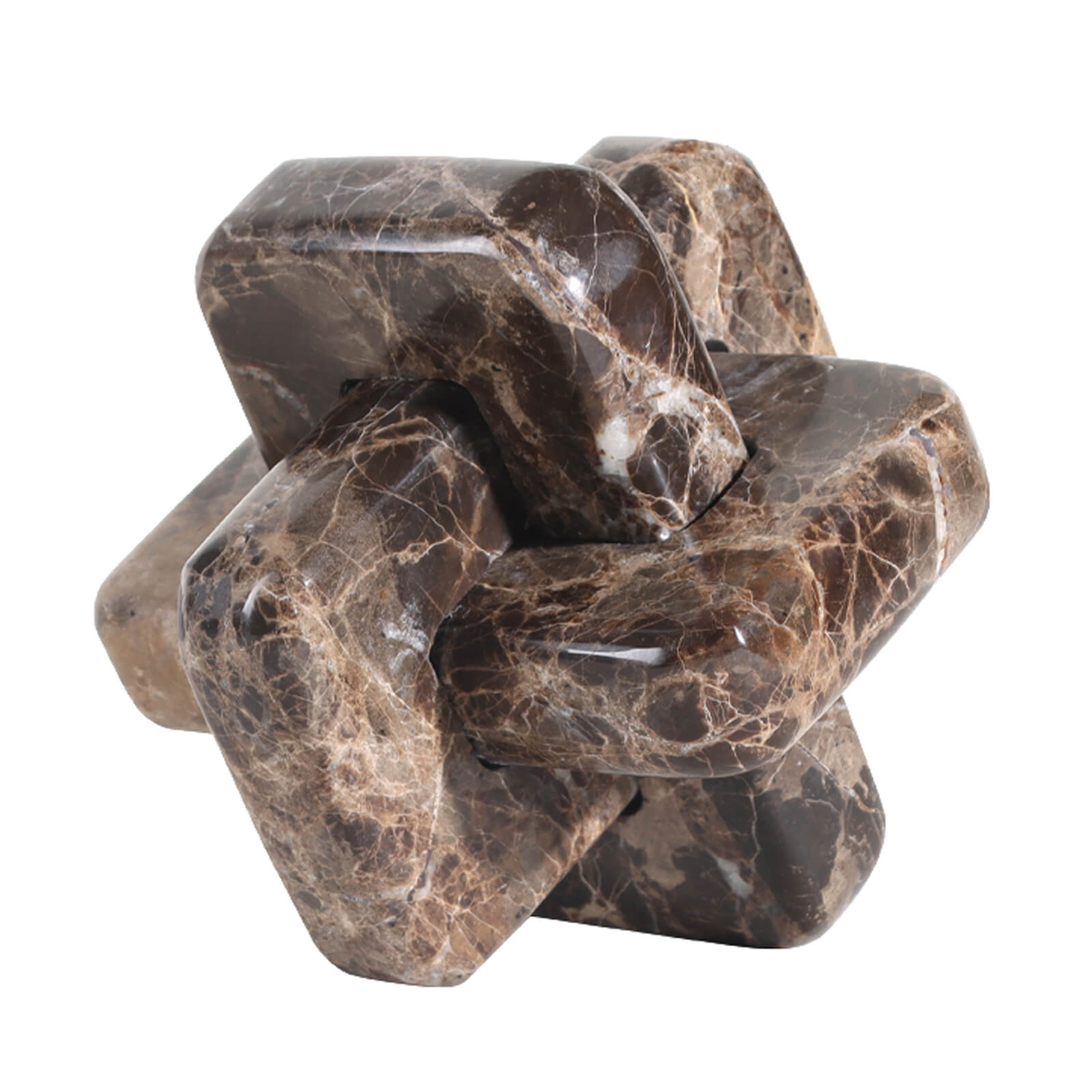Loop Sculpture in Coffee Marble - Small by Keiichi