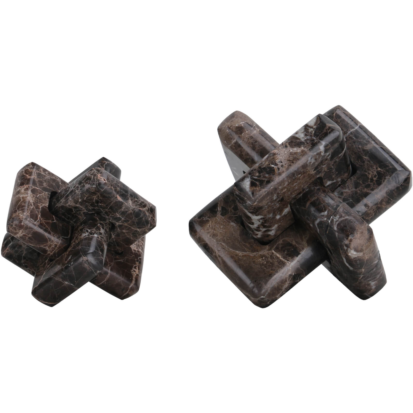 Loop Sculpture in Coffee Marble - Small by Keiichi