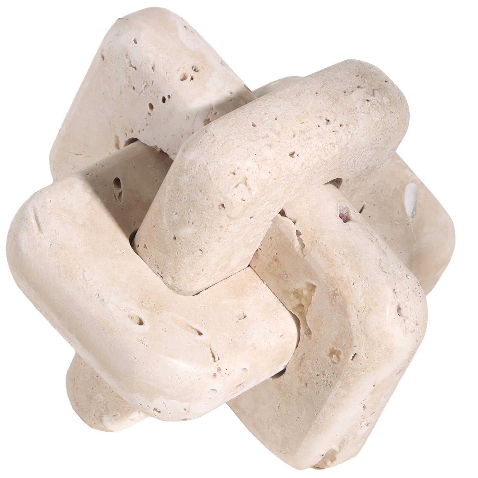 Loop Sculpture in Beige Stone - Large by Keiichi