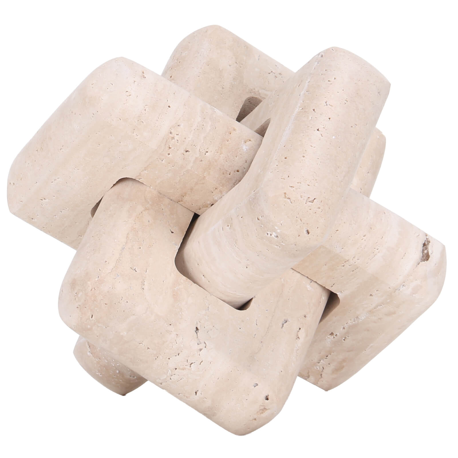 Loop Sculpture in Beige Stone - Large by Keiichi