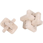 Loop Sculpture in Beige Stone - Small by Keiichi