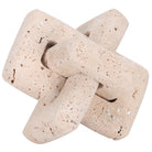 Loop Sculpture in Beige Stone - Small by Keiichi