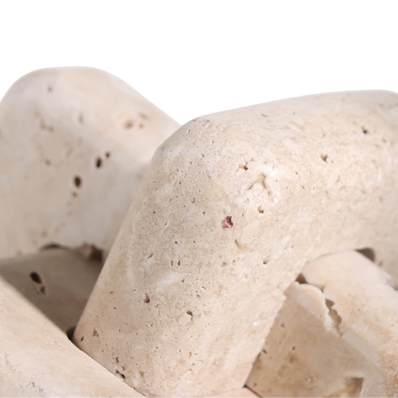Loop Sculpture in Beige Stone - Small by Keiichi