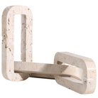 Connections Loop Sculpture in Beige Marble by Keiichi