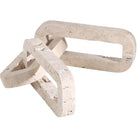 Connections Loop Sculpture in Beige Marble by Keiichi