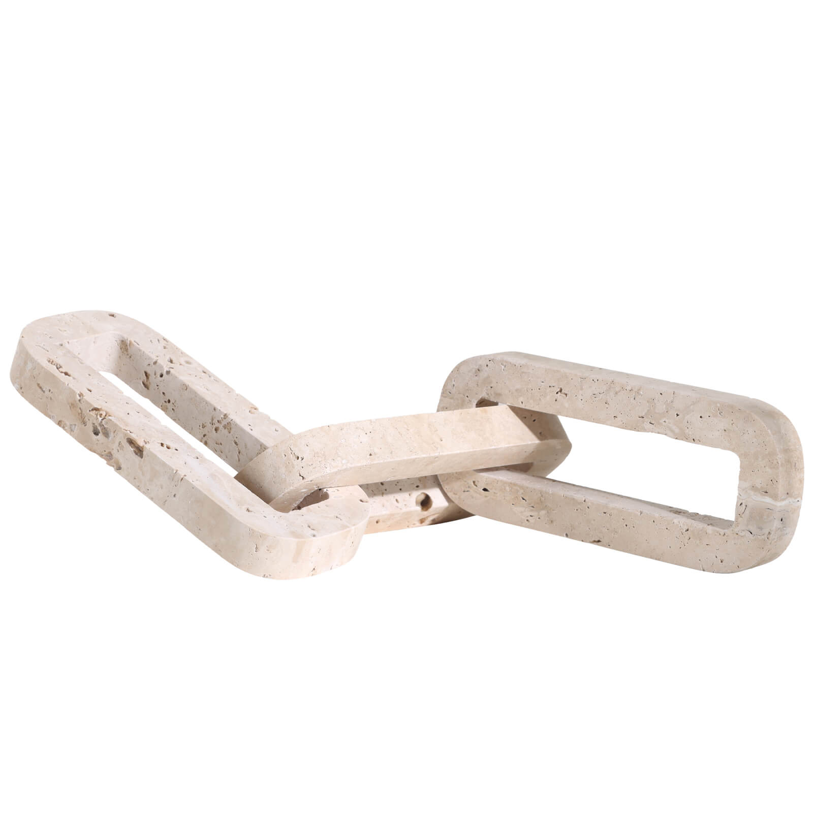 Connections Loop Sculpture in Beige Marble by Keiichi