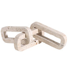 Connections Loop Sculpture in Beige Marble by Keiichi