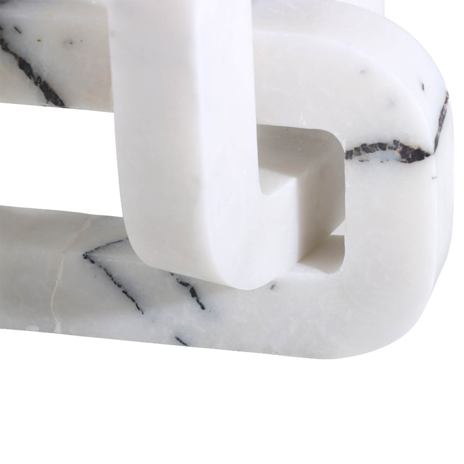 Connections Loop Sculpture in White Marble by Keiichi