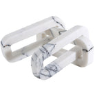 Connections Loop Sculpture in White Marble by Keiichi