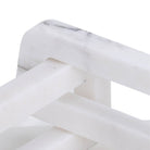 Connections Loop Sculpture in White Marble by Keiichi