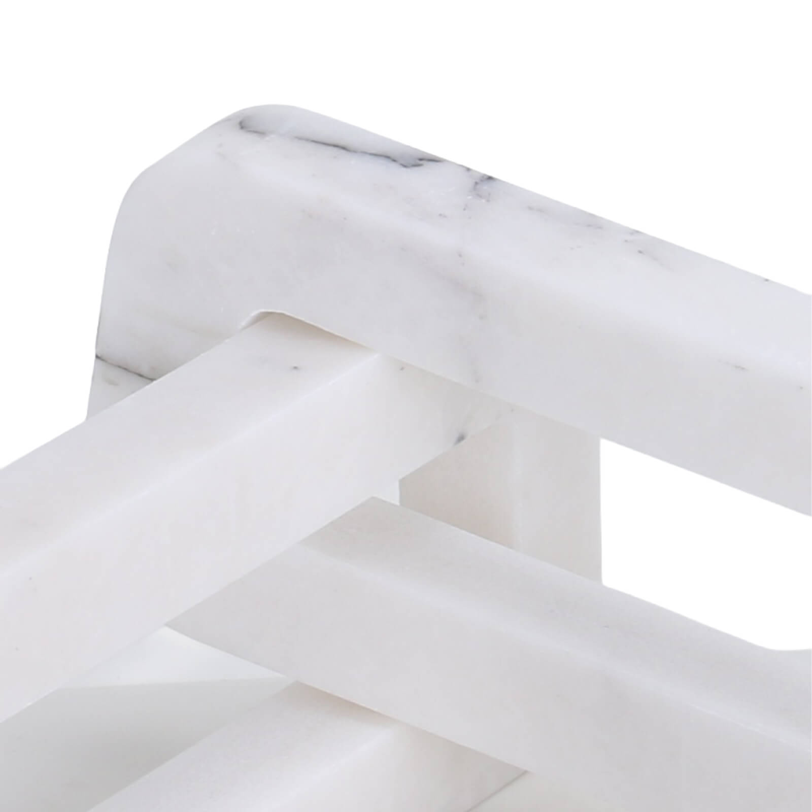 Connections Loop Sculpture in White Marble by Keiichi
