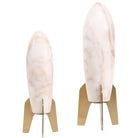 Rocket Sculpture in White Marble - Large by Keiichi