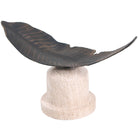 Leaf Ornament on Marble Base by Keiichi