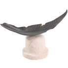 Leaf Ornament on Marble Base by Keiichi