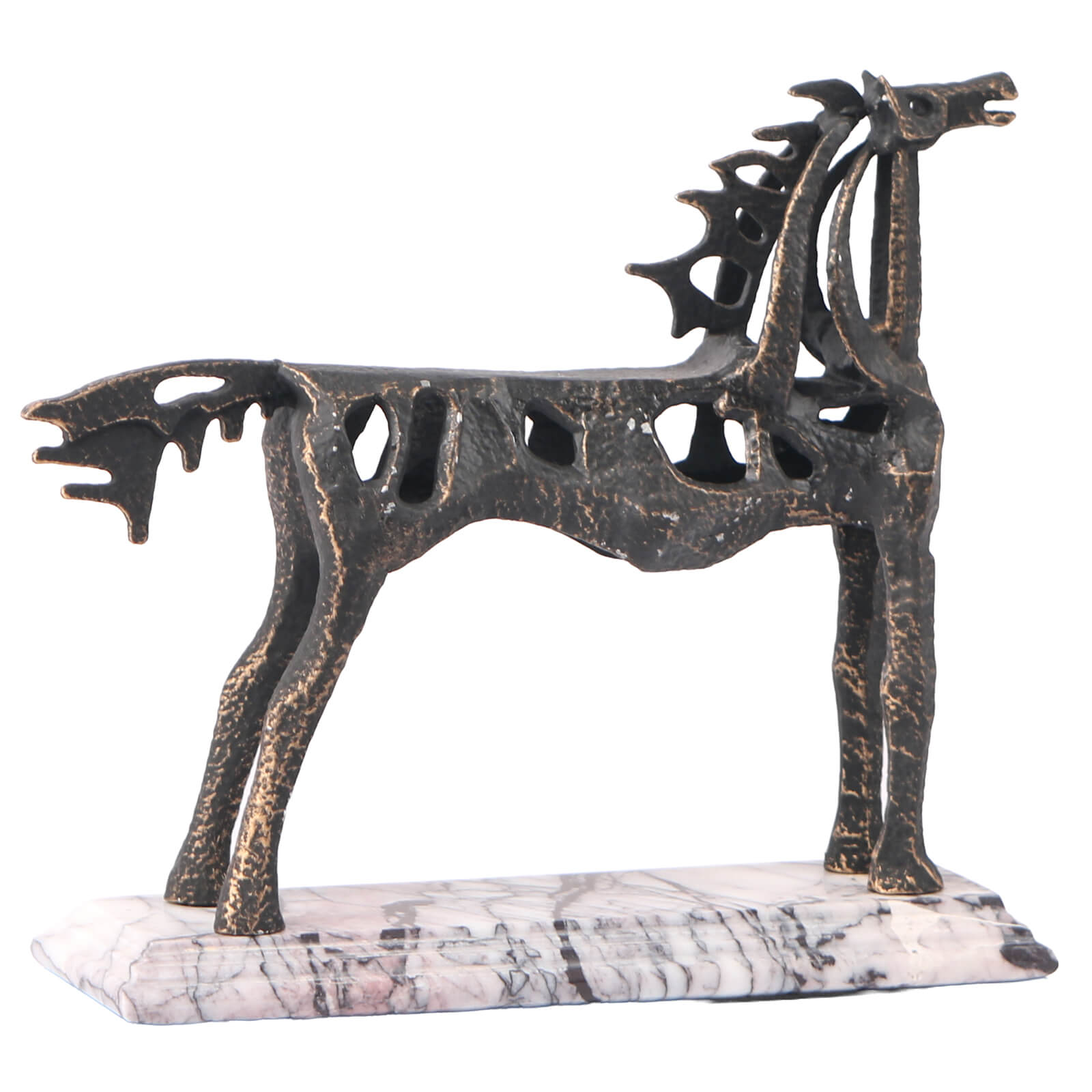 Horse Sculpture in Dark Bronze by Keiichi