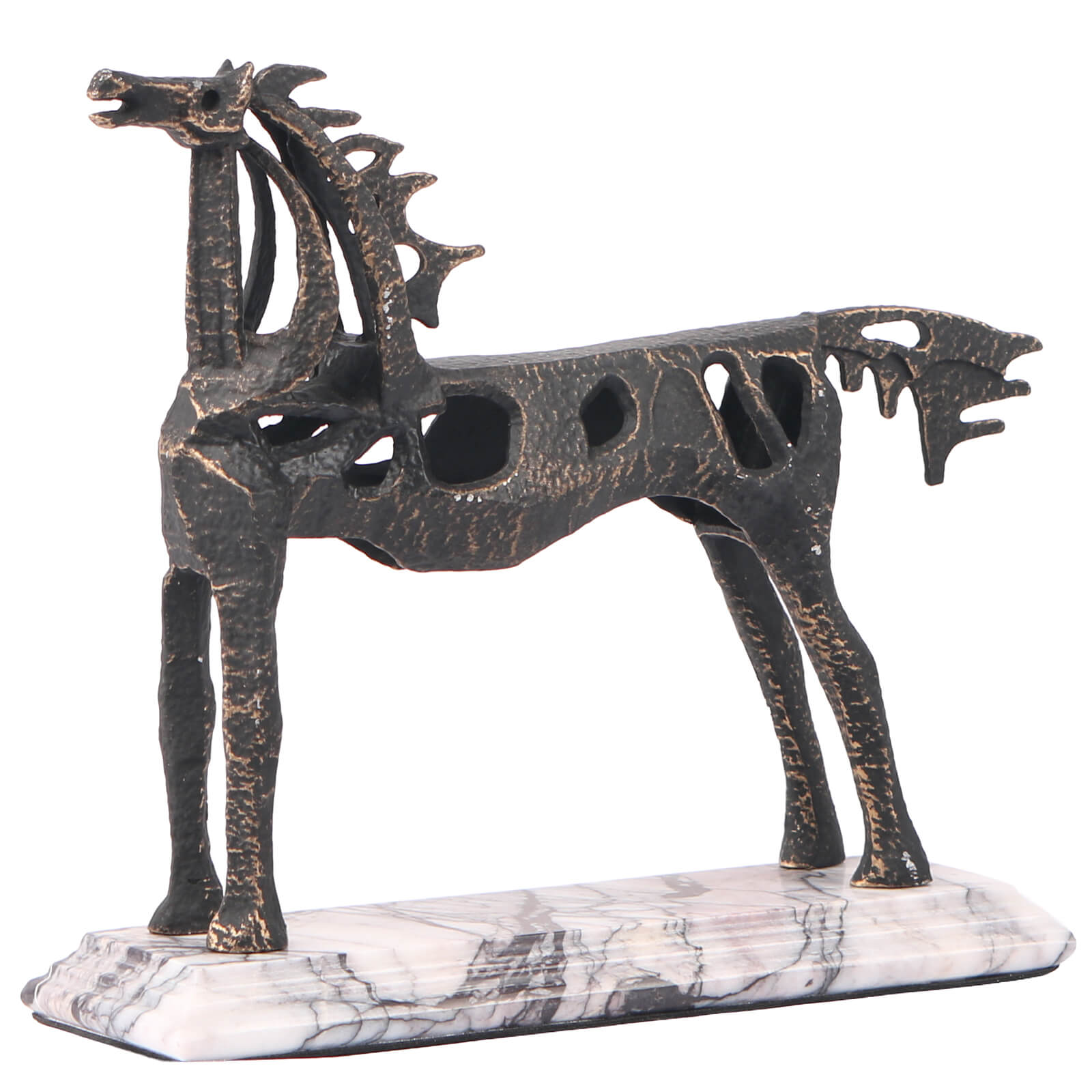 Horse Sculpture in Dark Bronze by Keiichi