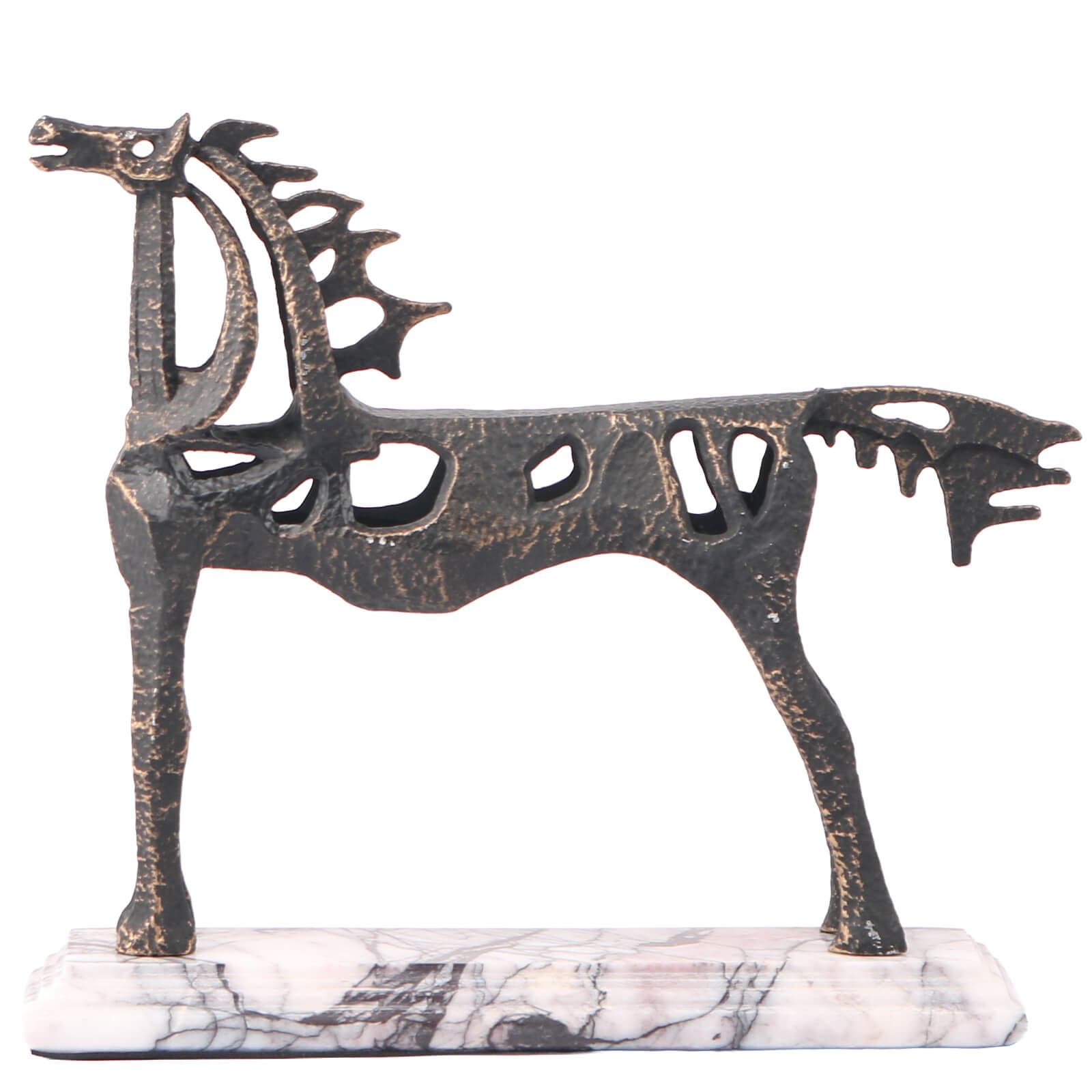 Horse Sculpture in Dark Bronze by Keiichi