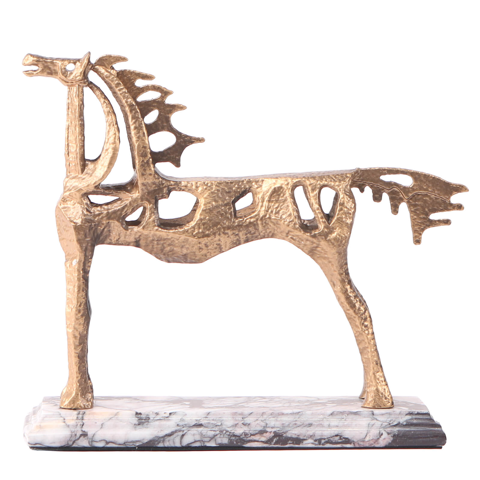 Horse Sculpture in Gold by Keiichi