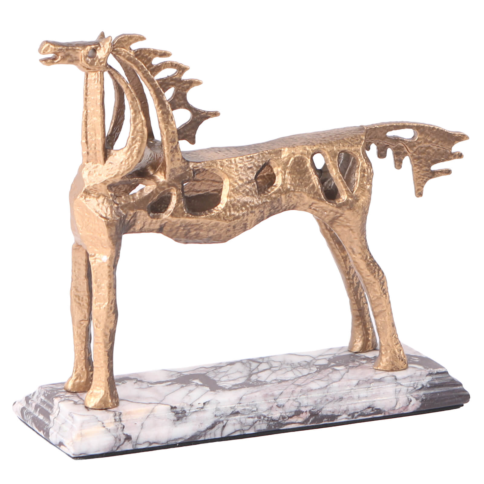 Horse Sculpture in Gold by Keiichi