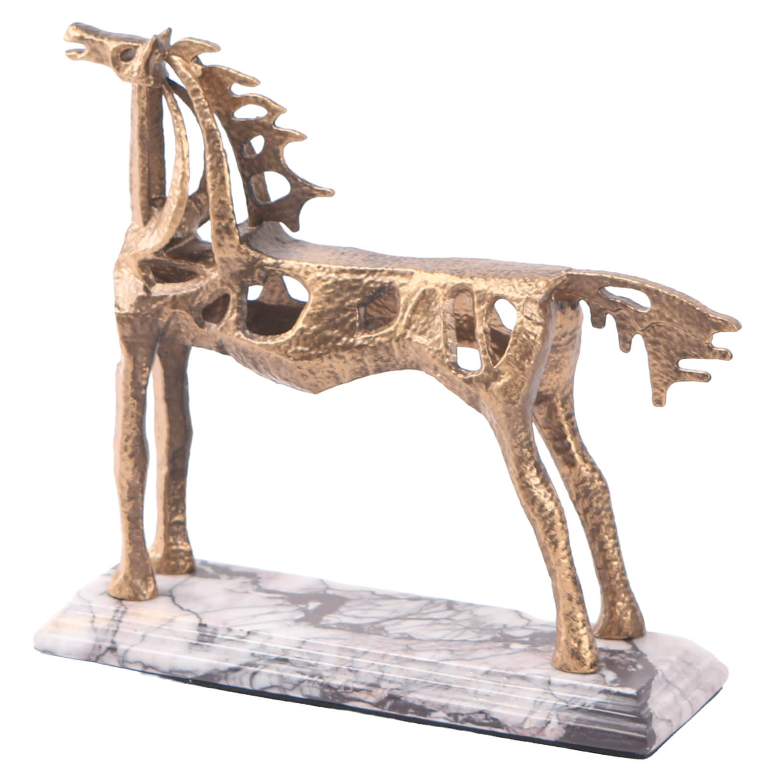 Horse Sculpture in Gold by Keiichi
