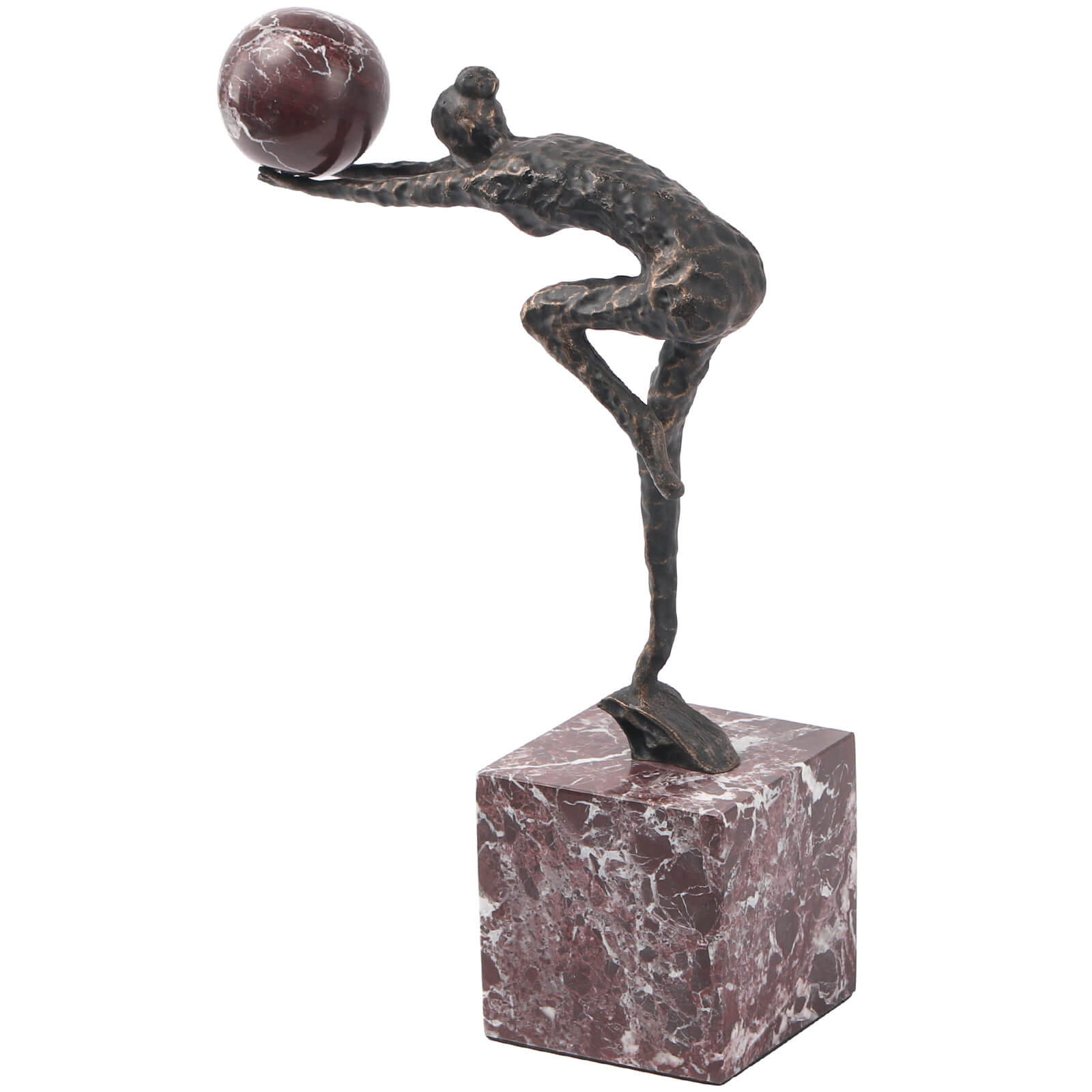 Global Desktop Sculpture in Dark Bronze by Keiichi