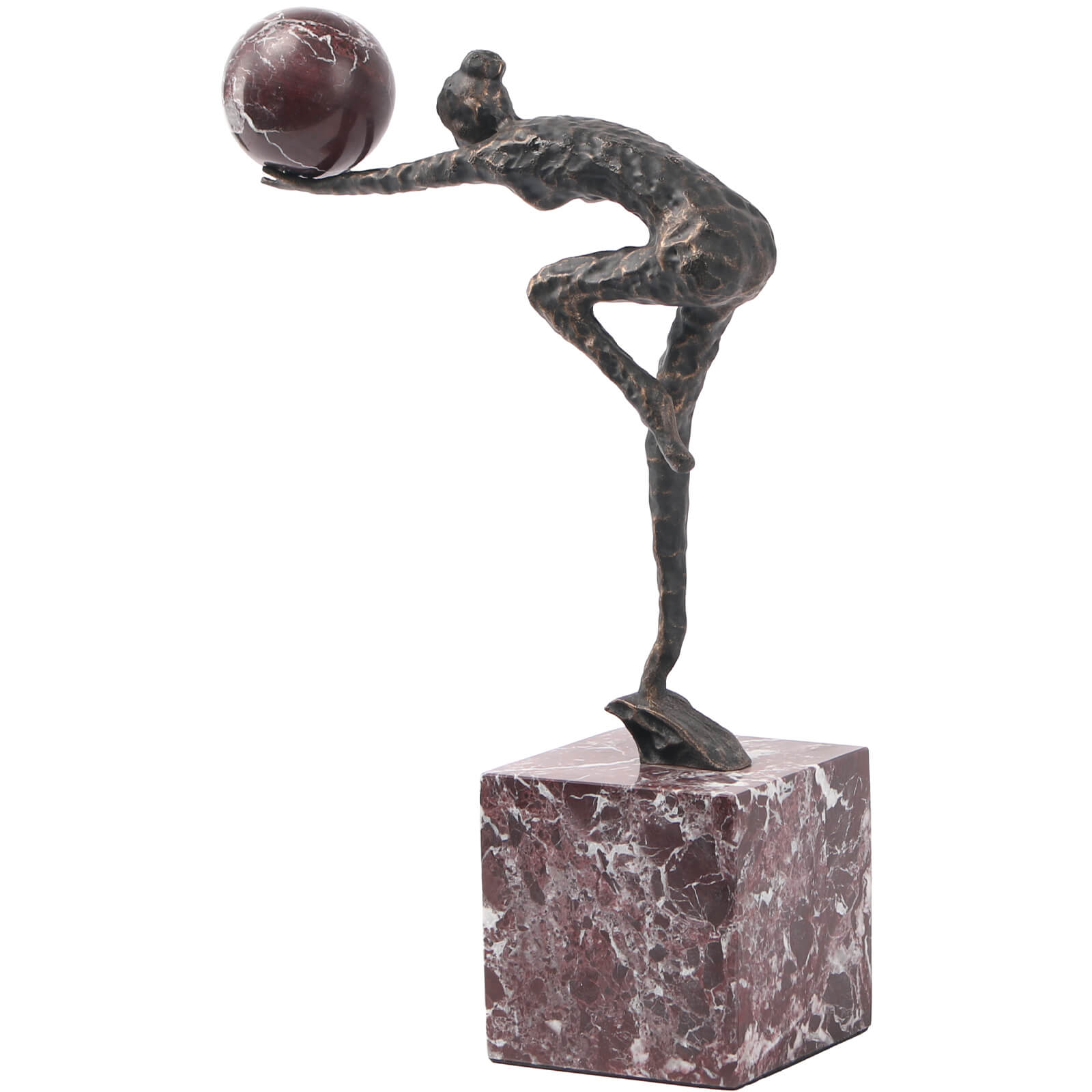 Global Desktop Sculpture in Dark Bronze by Keiichi