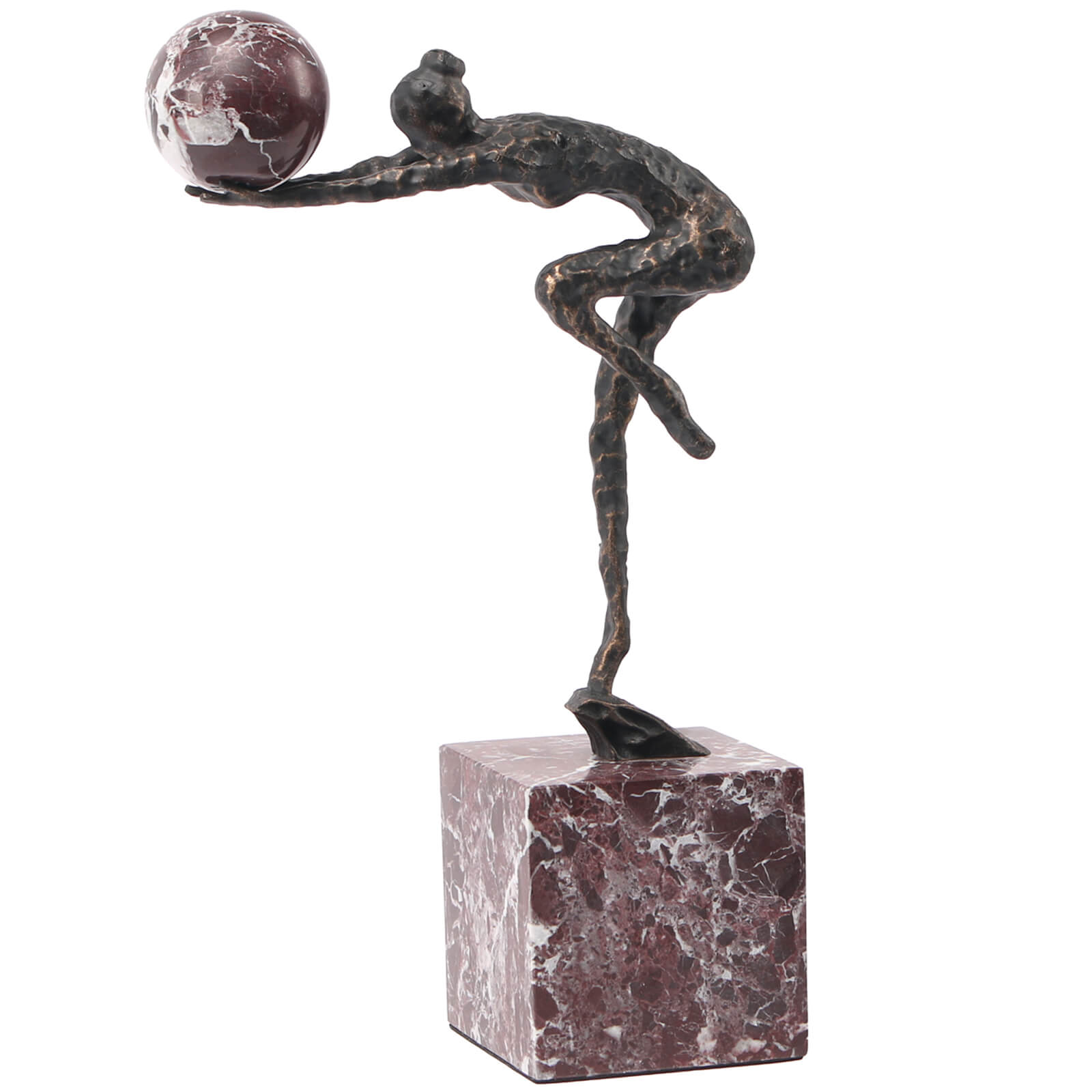 Global Desktop Sculpture in Dark Bronze by Keiichi