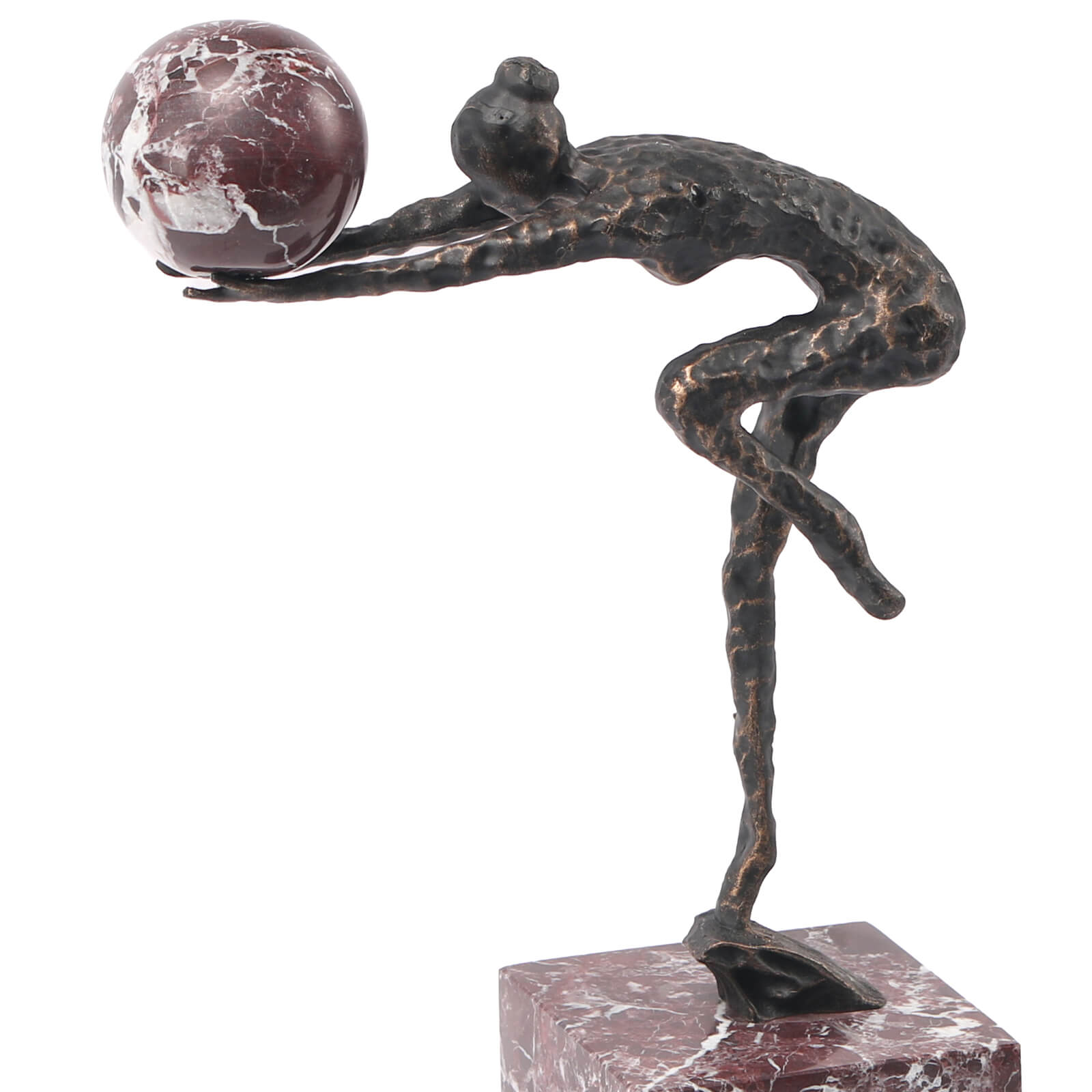 Global Desktop Sculpture in Dark Bronze by Keiichi