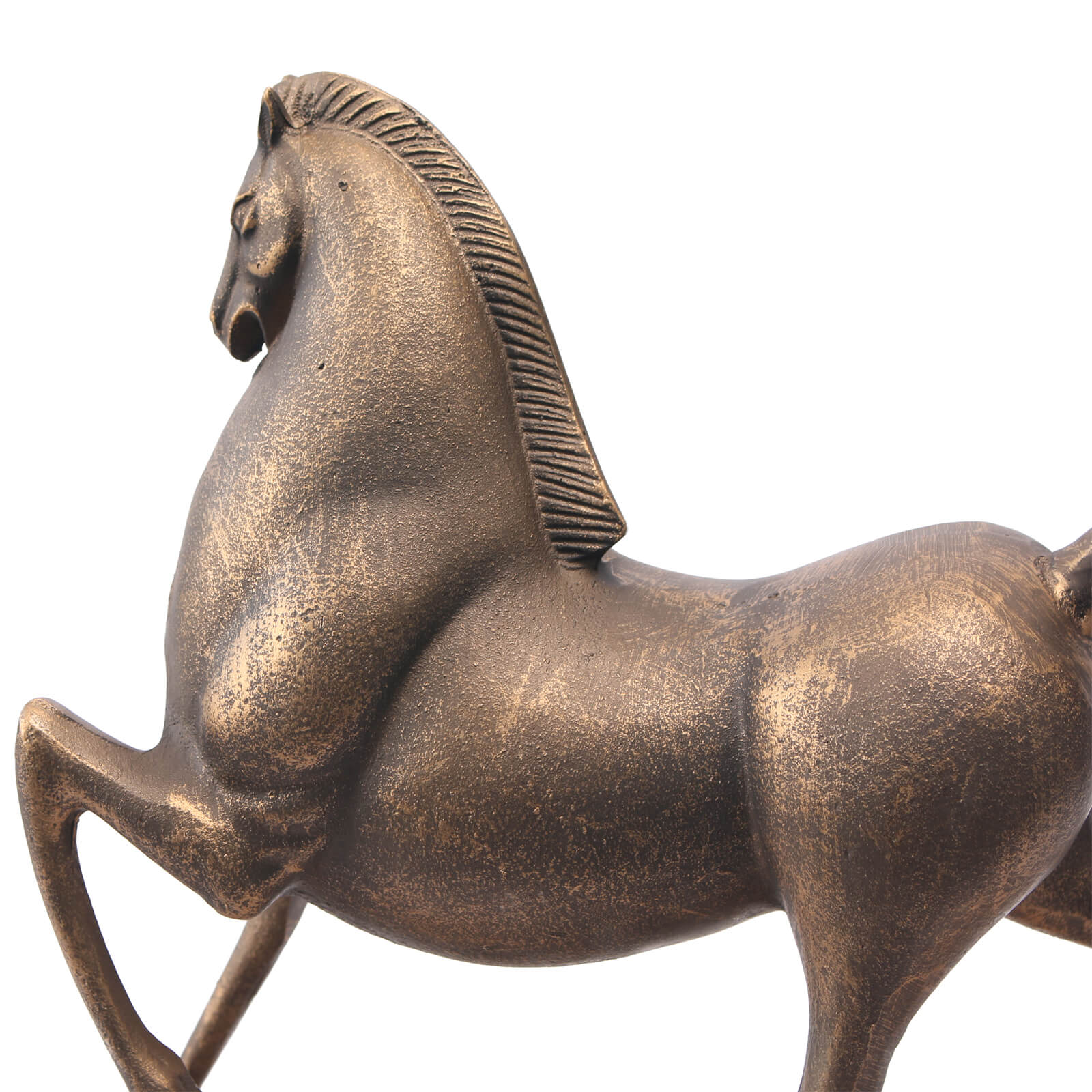 Flying Horse Sculpture in Gold by Keiichi