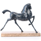 Flying Horse Sculpture in Dark Nickel by Keiichi