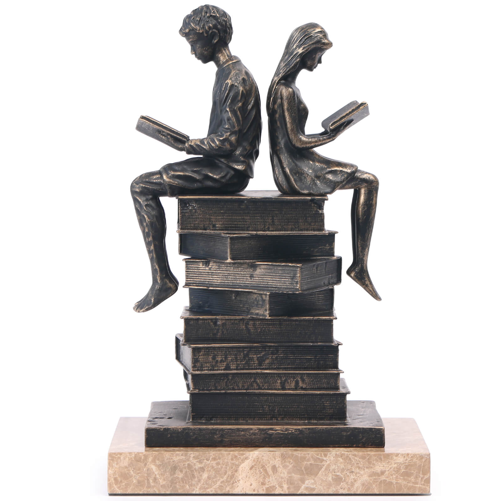 Reading Figures Sculpture by Keiichi