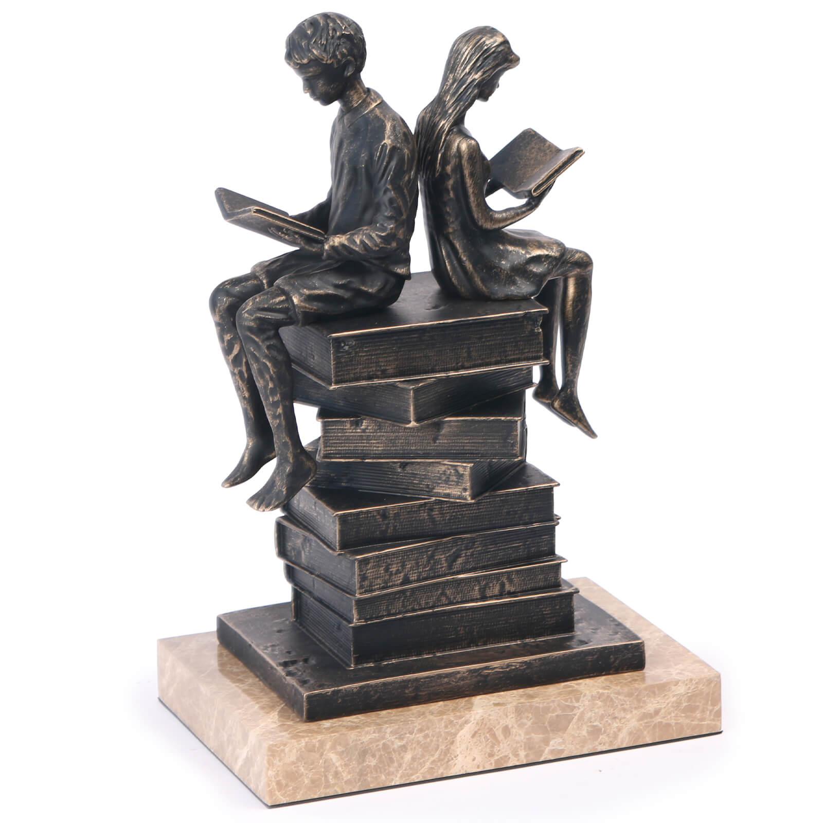 Reading Figures Sculpture by Keiichi