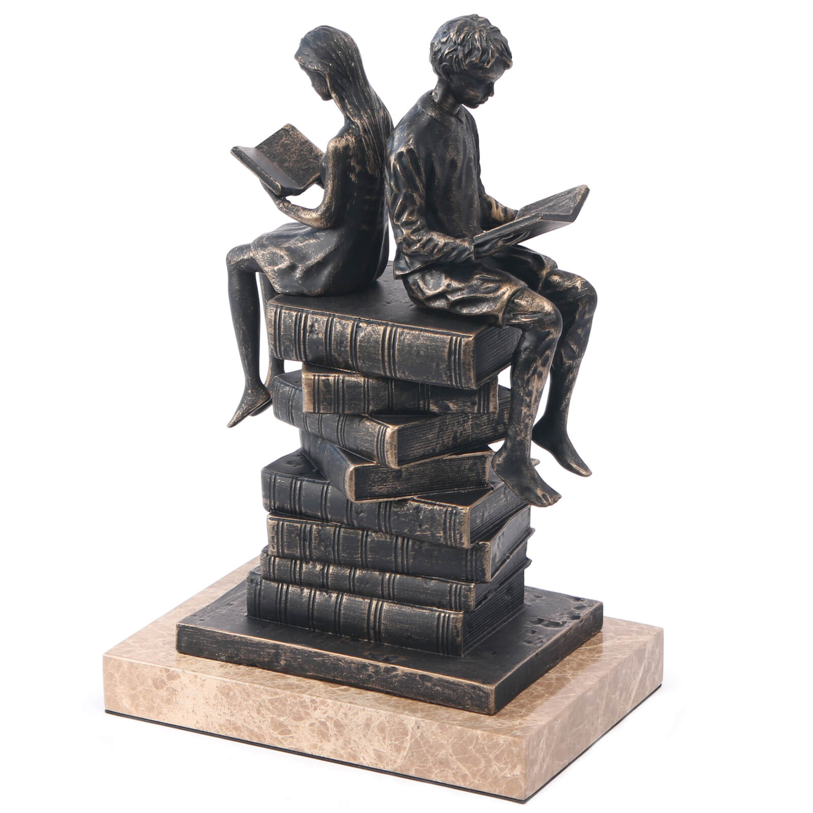 Reading Figures Sculpture by Keiichi