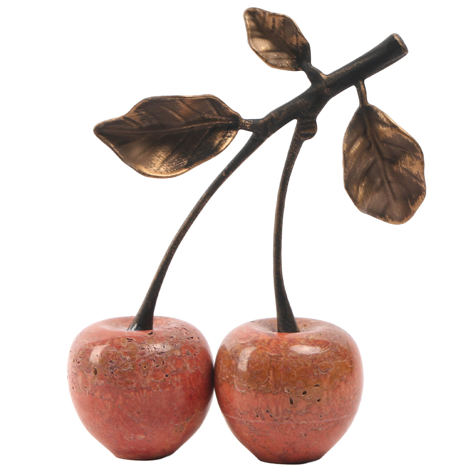 Cherry Ornament in Red Marble by Keiichi