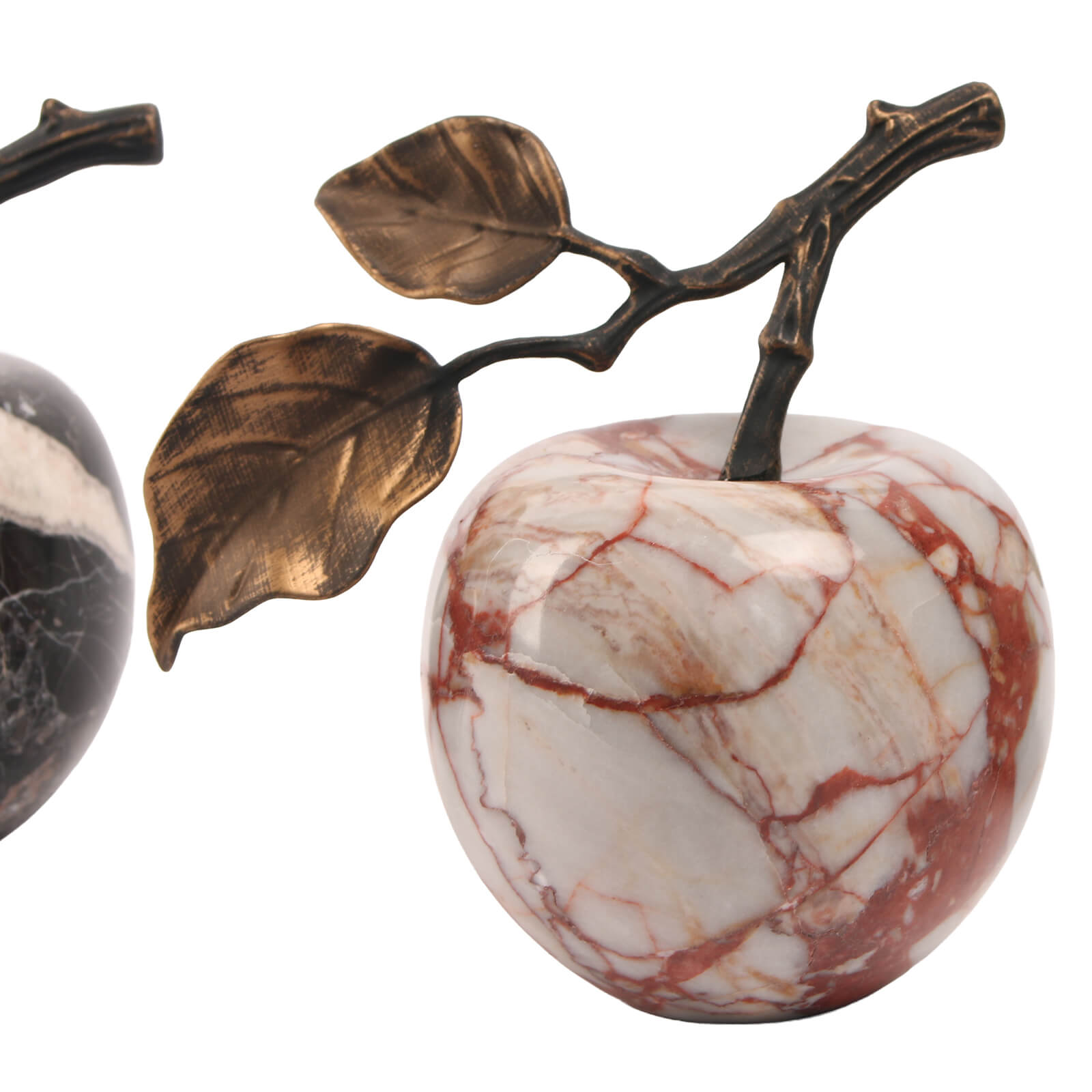 Apple Ornament in Bulgari Red Marble by Keiichi