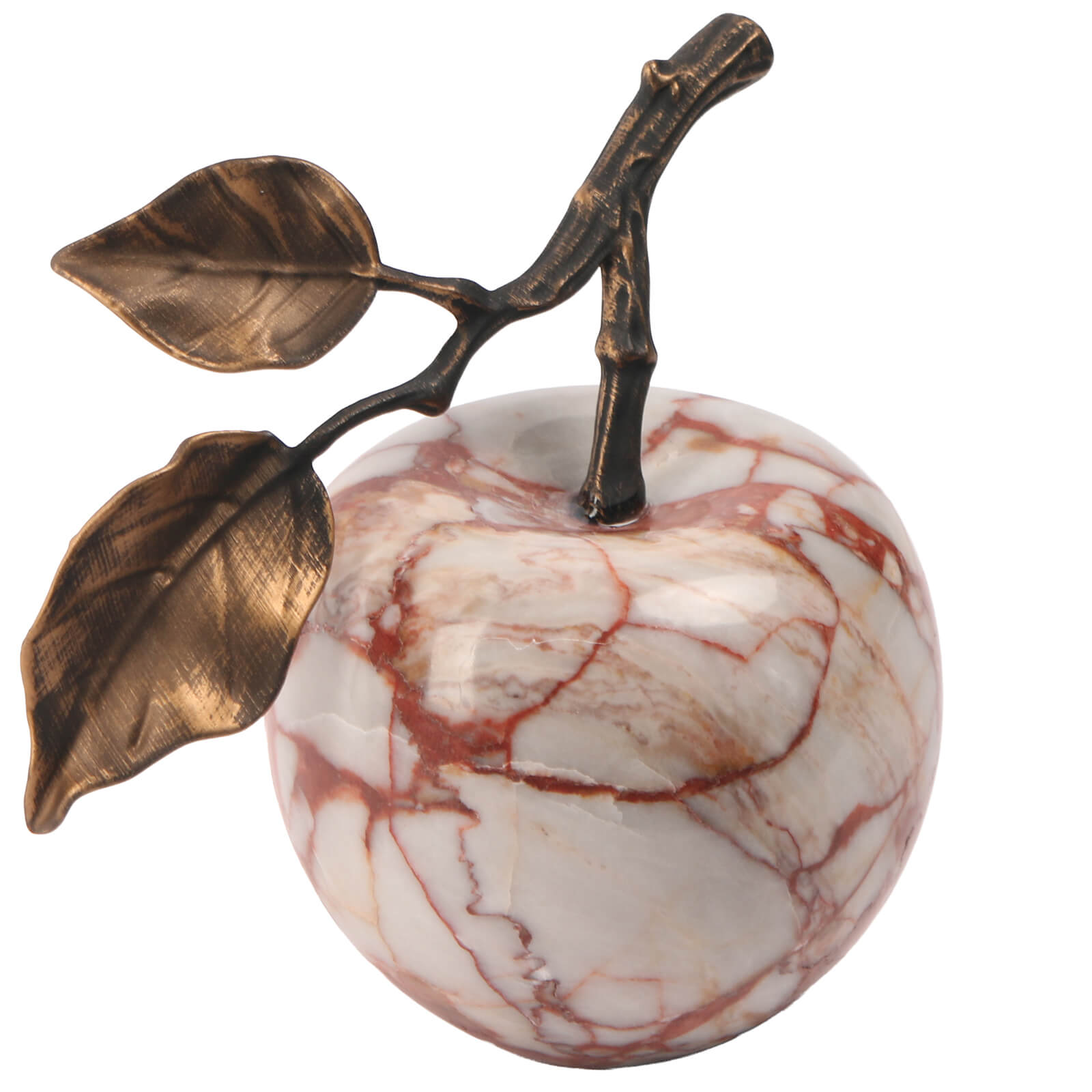 Apple Ornament in Bulgari Red Marble by Keiichi