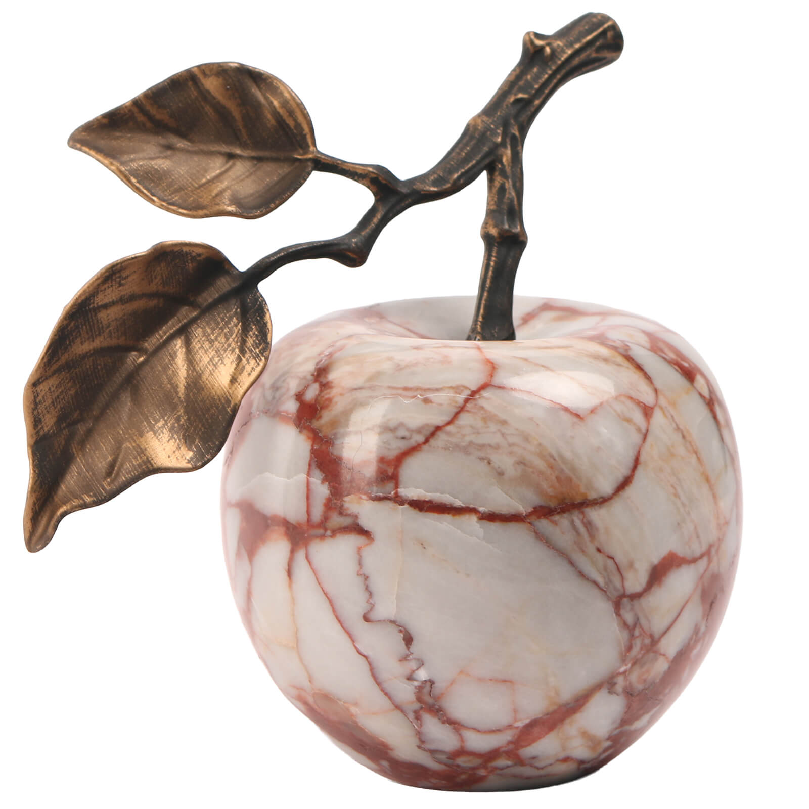 Apple Ornament in Bulgari Red Marble by Keiichi