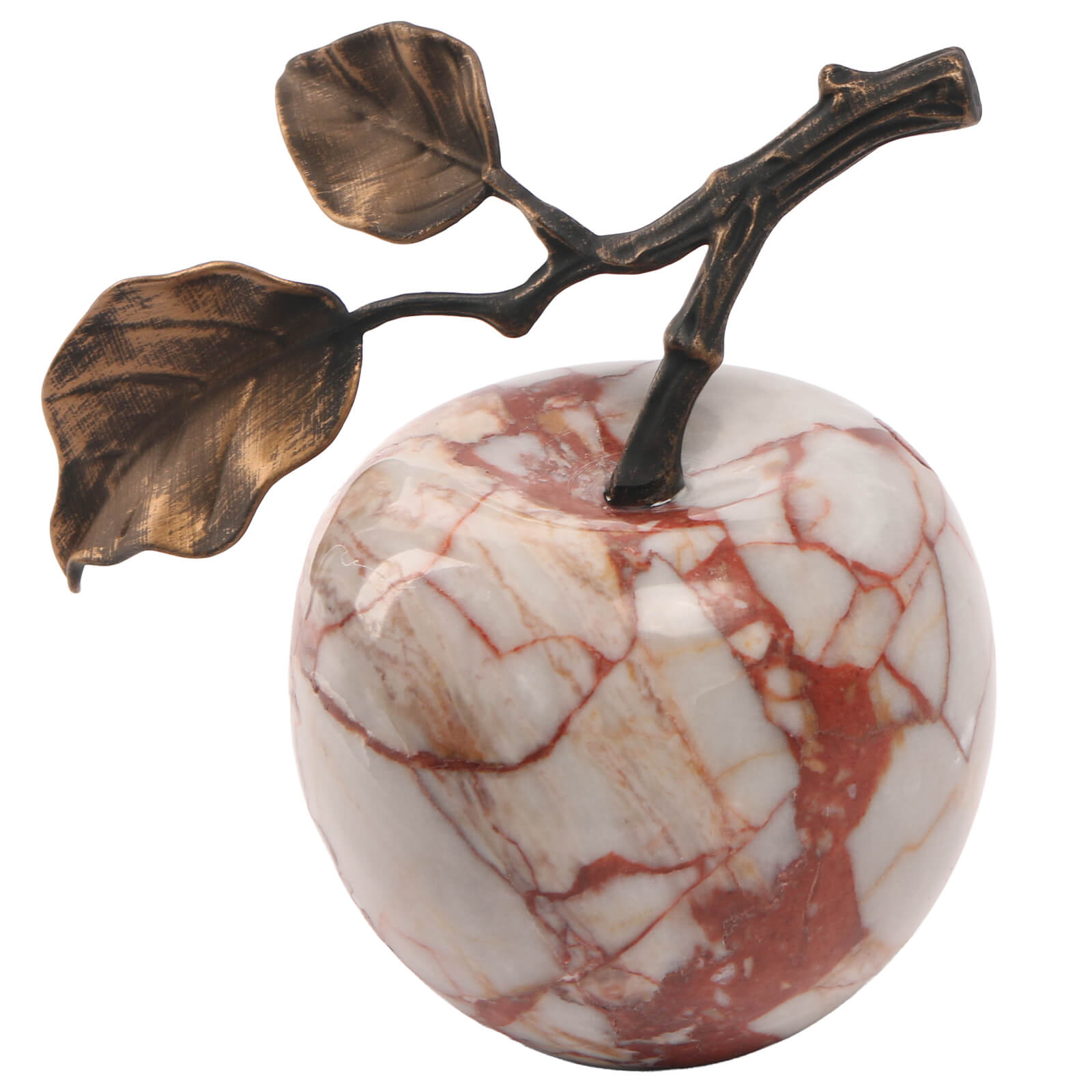 Apple Ornament in Bulgari Red Marble by Keiichi