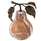 Pear Ornament in Golden Bronze Marble by Keiichi