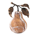 Pear Ornament in Golden Bronze Marble by Keiichi