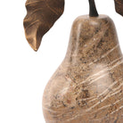 Pear Ornament in Brown Marble by Keiichi