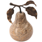 Pear Ornament in Brown Marble by Keiichi