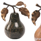 Pear Ornament in Forest Green Marble by Keiichi